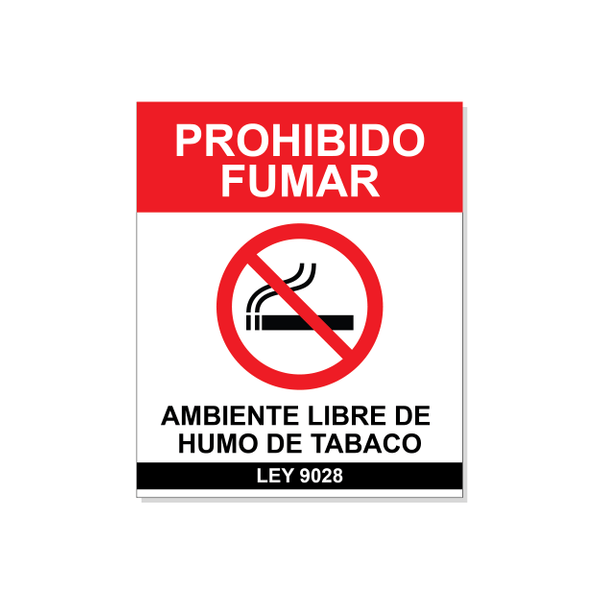 Rotulo de Prohibido Fumar 22 x 32.5 cm, Materiales De Construcción